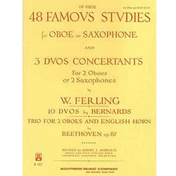 48 FAMOUS STUDIES, (1ST AND 3RD PART) Oboe/Sax by Franz Wilhelm Ferling Arr: Andraud, Southern Music Co.