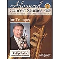 ADVANCED CONCERT STUDIES FOR TRUMPET written for Philip Smith- Play-Along Book w/CD