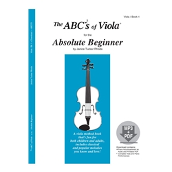 The ABC's of Viola for the Absolute Beginner by Janice Tucker Rhona, book & CD
